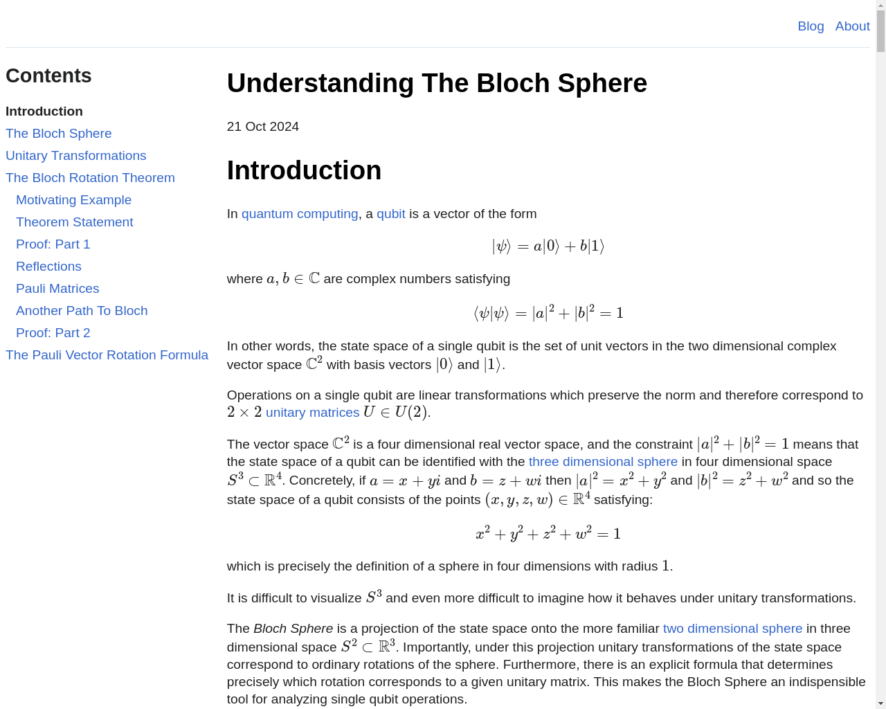 Show HN: Understanding the Bloch Sphere - Project Screenshot