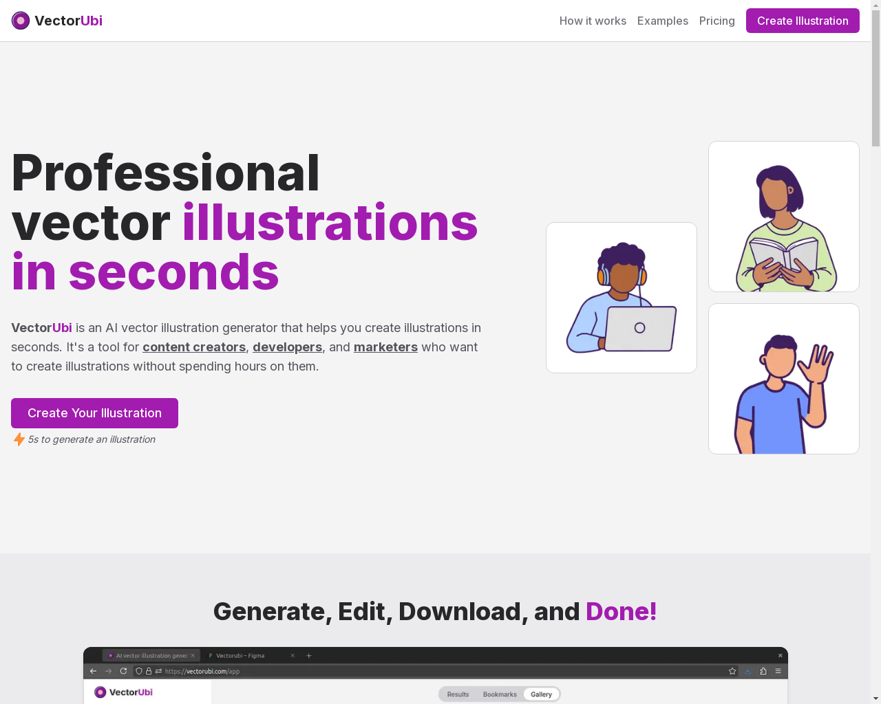 Show HN: AI Professional Illustration Generator - Project Screenshot