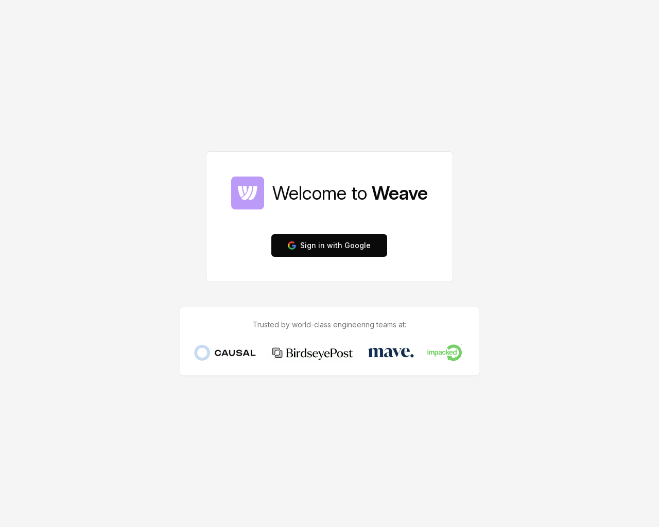 Show HN: Weave - 实际衡量工程生产力 - 项目截图