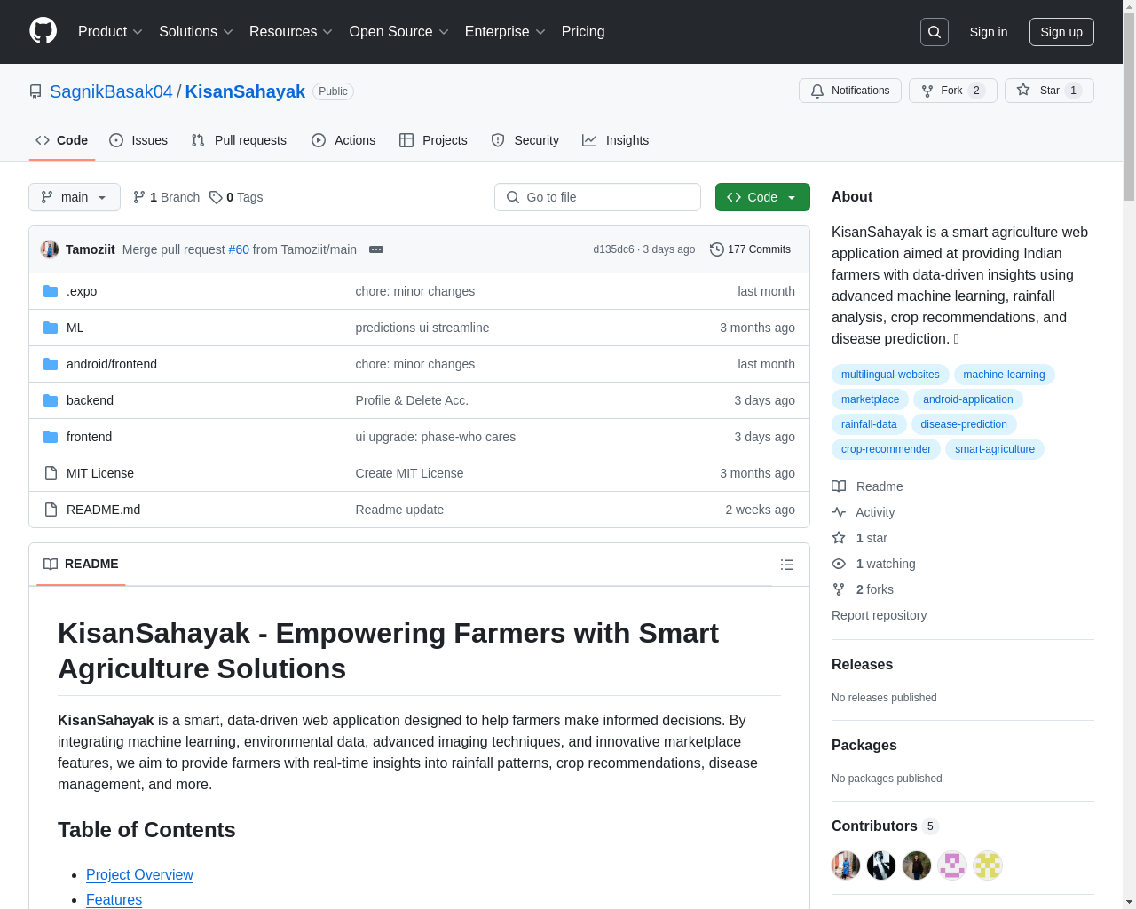 向HN展示：基于人工智能的作物疾病预测管理系统 - 项目截图