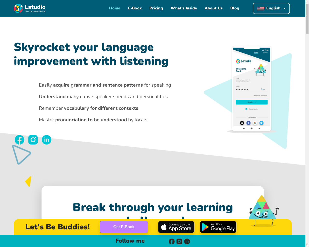Show HN: Latudio - 一款以听力为导向的语言学习应用 - 项目截图