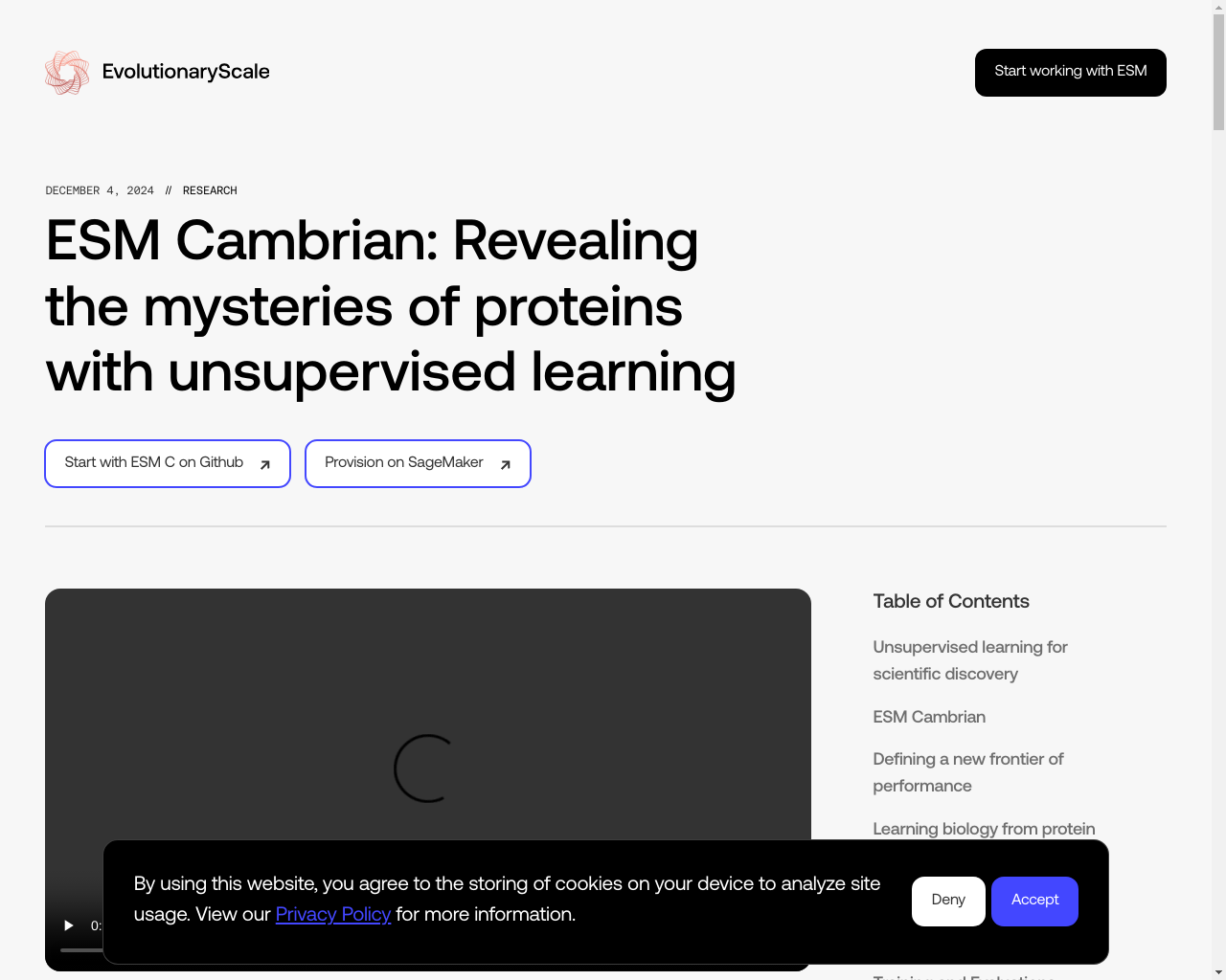 展示 HN：ESM C，为蛋白质语言模型设定新的行业标准 - 项目截图