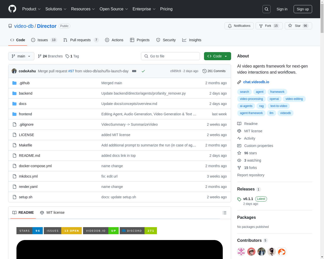 Show HN: 视频制作一直很困难：直到现在 - 项目截图
