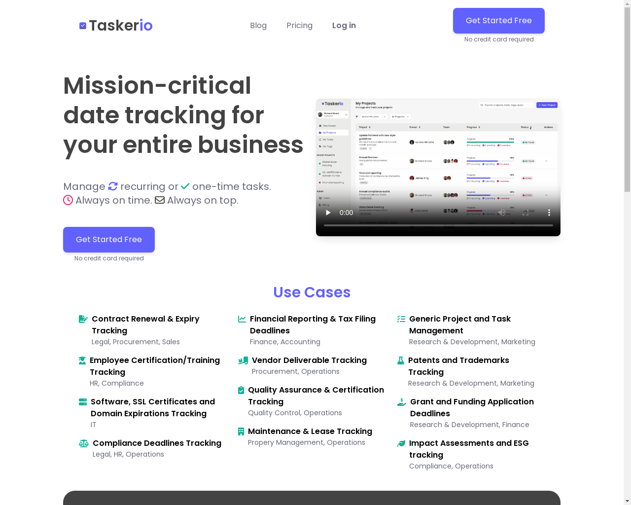 Show HN: Taskerio – An Alternative to Todoist - Project Screenshot