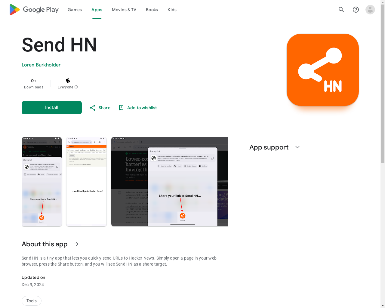 Show HN: Quickly submit links to HN from any app on your Android device - Project Screenshot