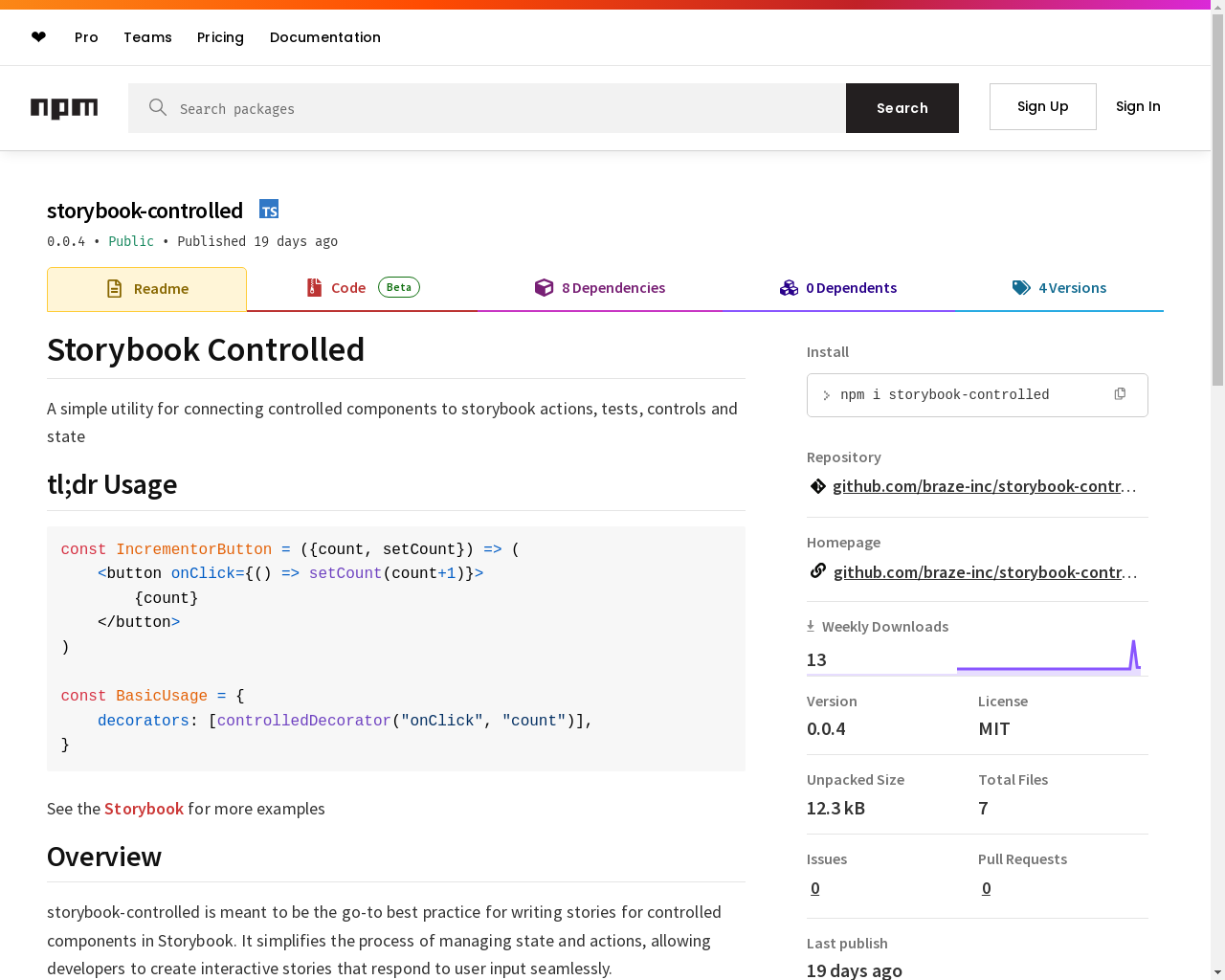 Show HN: Plugin Makes Controlled Components Not Suck in Storybook - Project Screenshot