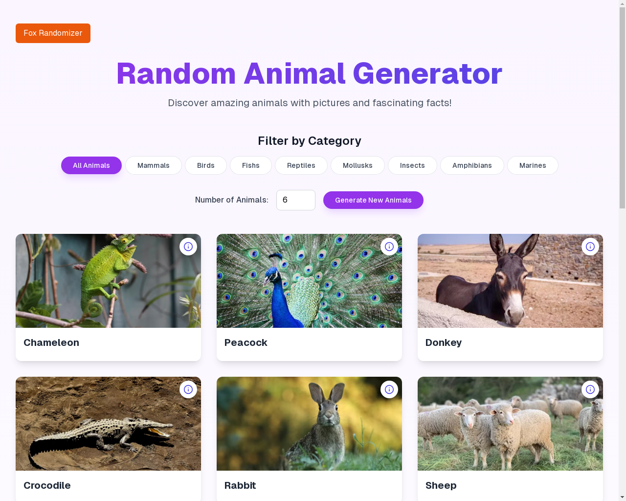 Random Animal Generator:img