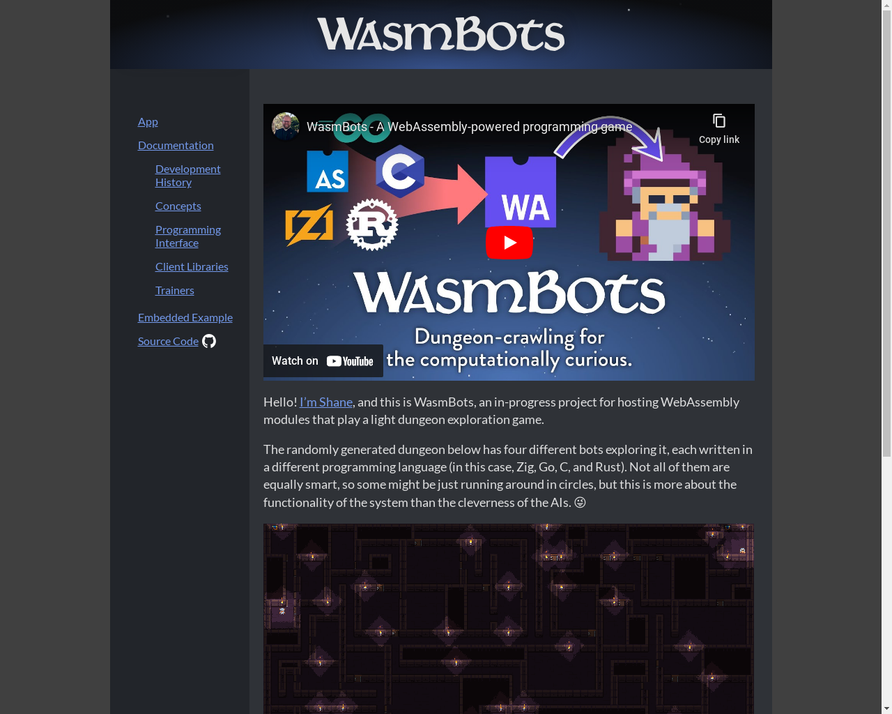 Show HN: WasmBots – WebAssemblyで動くプログラミングゲーム - プロジェクトのスクリーンショット