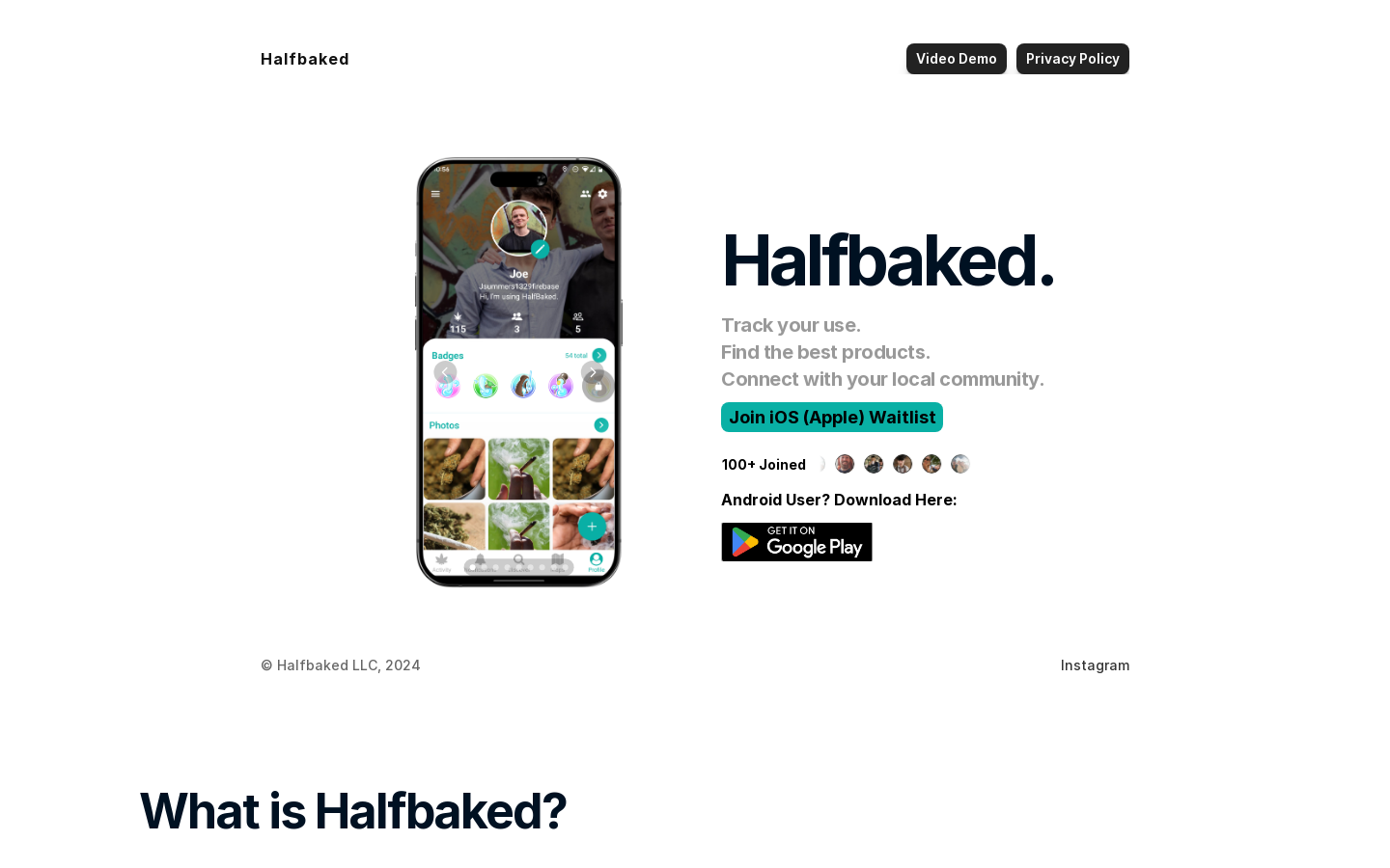 Show HN: Halfbaked - カンナビスのためのUntappd - プロジェクトのスクリーンショット