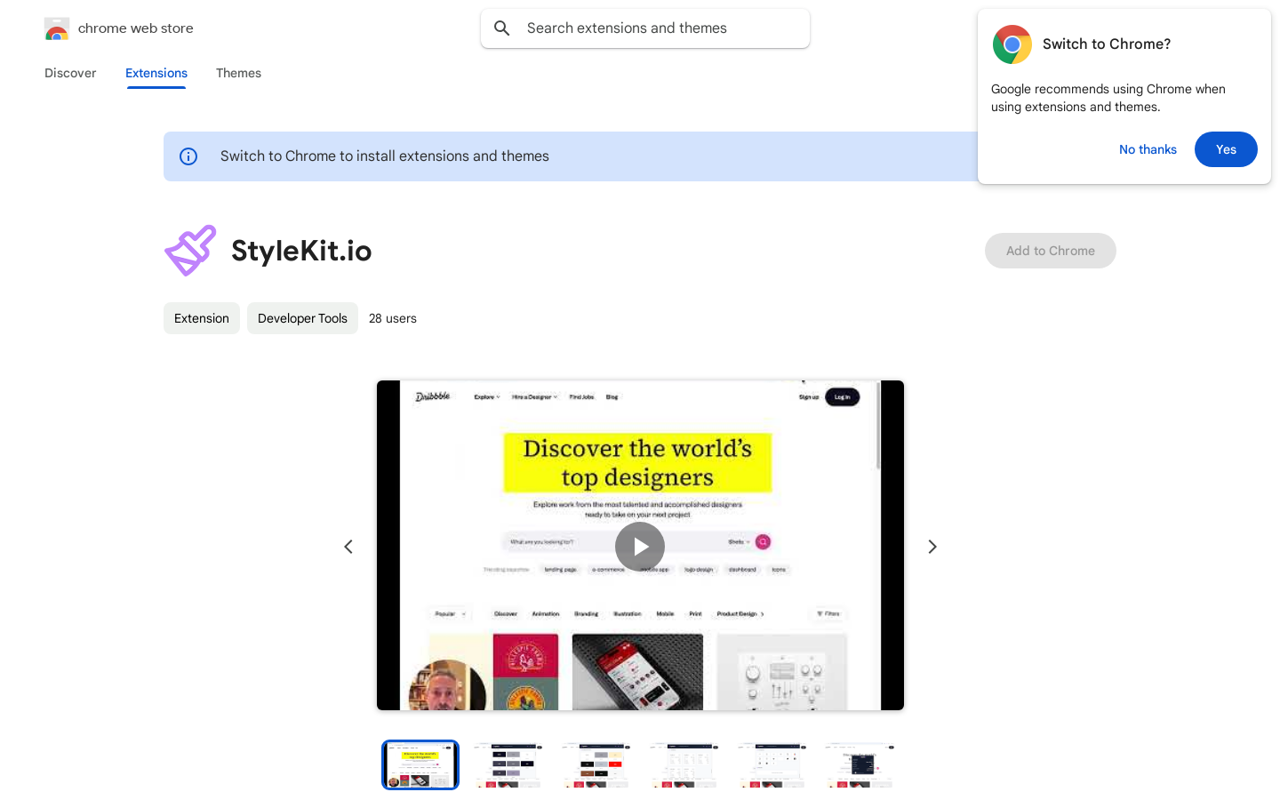 Show HN: StyleKit – 即时网站设计分析器 Chrome 扩展程序 - 项目截图