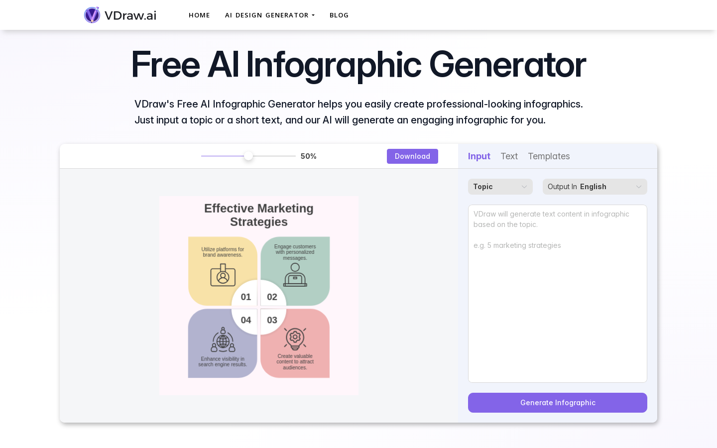 Show HN: I made AI Infographic Generator Tool that can make infographics easily - Project Screenshot