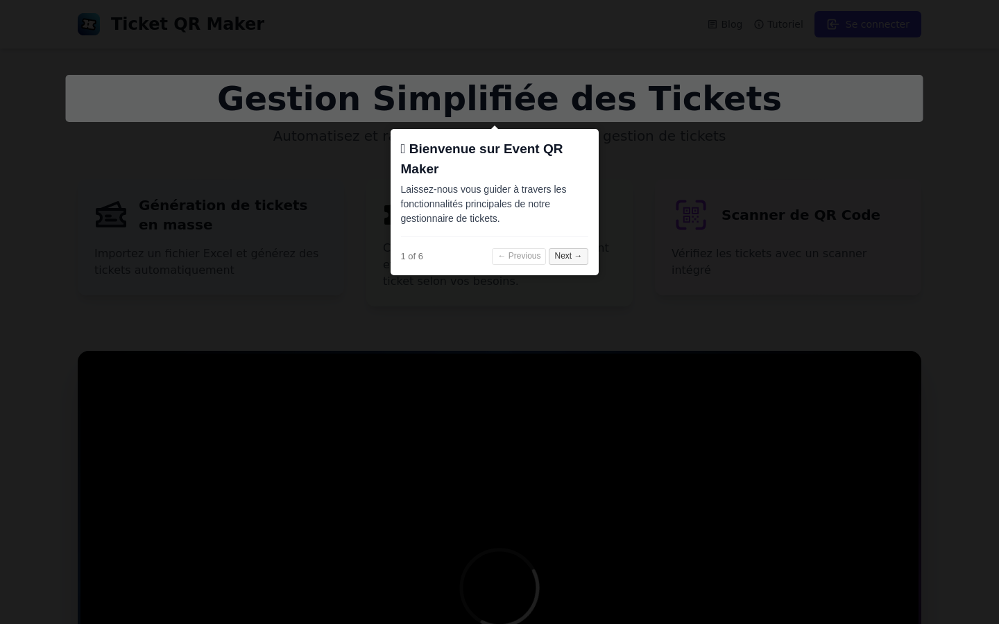 Show HN: After 6 Months Coding, I Made Ticket QR Maker for Easy Event Ticketing - Project Screenshot