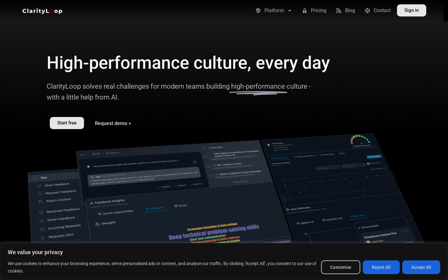 Show HN: ClarityLoop – CI/CD for high performance culture - Project Screenshot