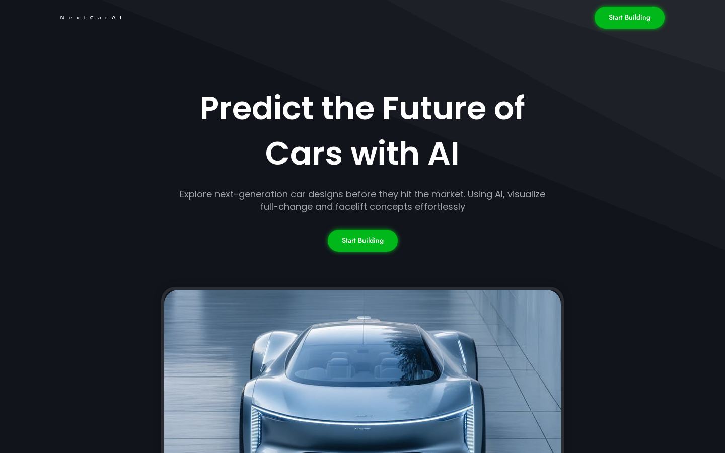 Show HN: NextCarAI – AI that imagines your next-gen car design - Project Screenshot