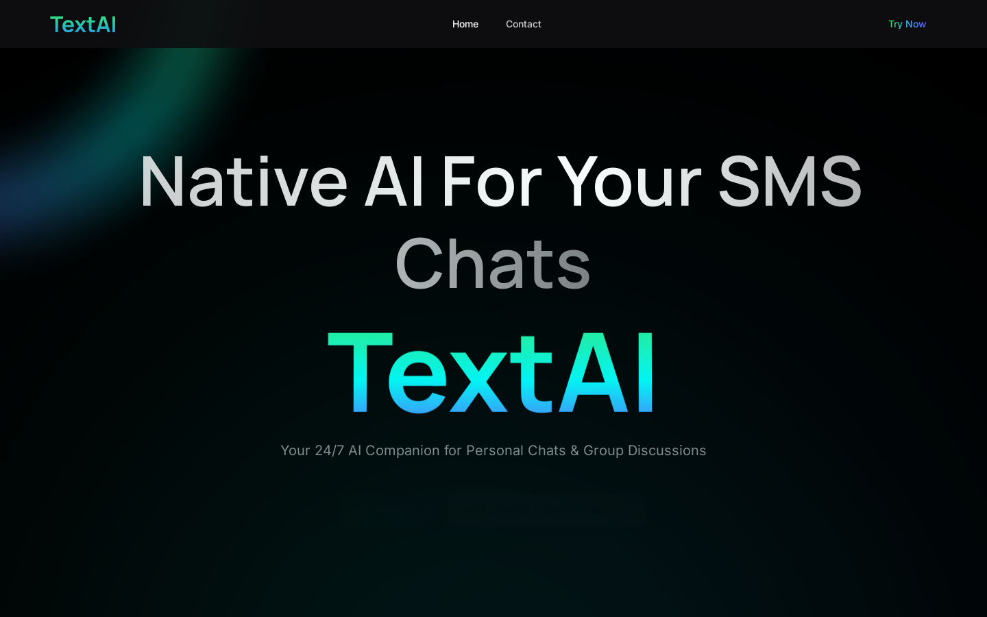 Show HN: TextAI – Native SMS AI assistant for individual and group chats - Project Screenshot