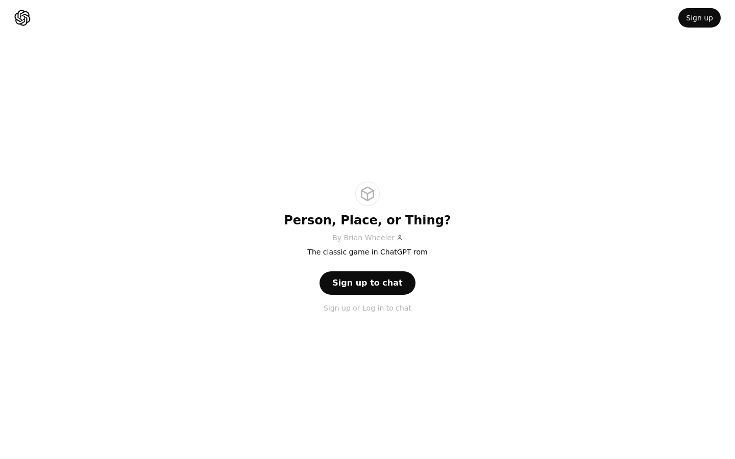 Show HN: Person, Place, or Thing Game via ChatGPT - Project Screenshot