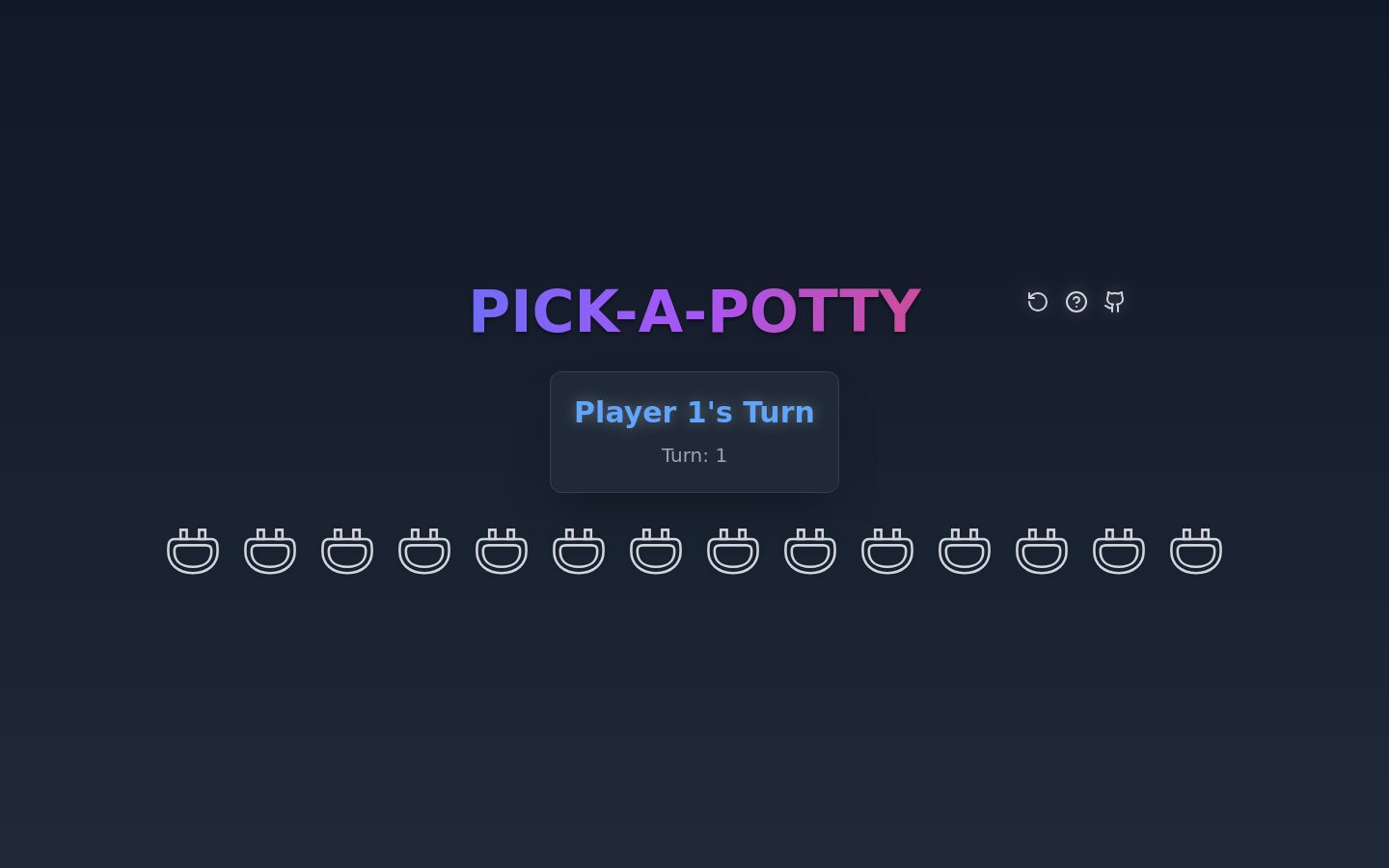 Show HN: Pick-a-Potty – 最適な小便器選択アルゴリズムに基づいたゲーム - プロジェクトのスクリーンショット