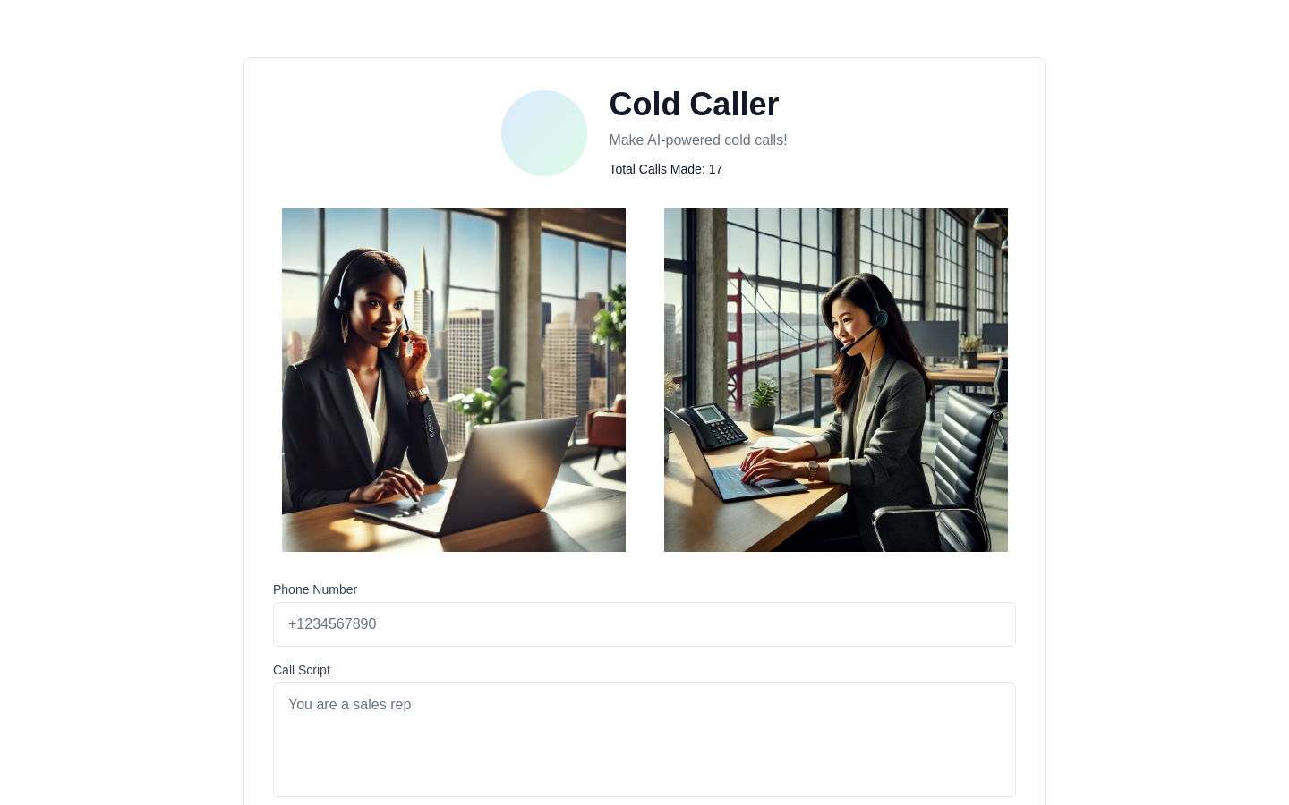 Show HN: Real-Time AI Agentic Cold Caller - Project Screenshot