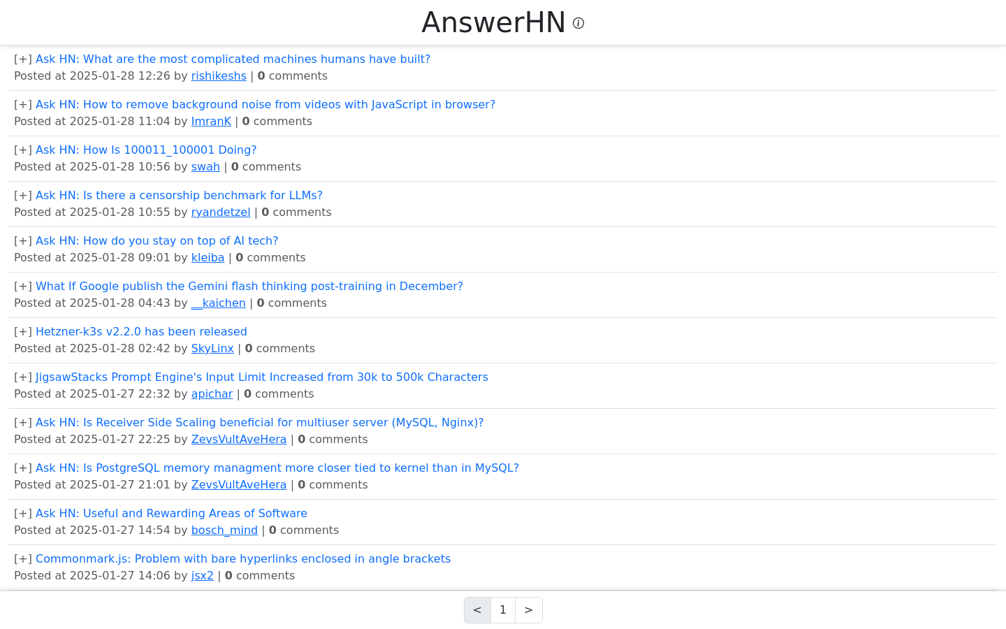 Show HN: AnswerHN - Project Screenshot