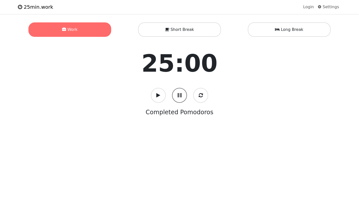 Show HN: I Created a Pomodoro Timer - Project Screenshot