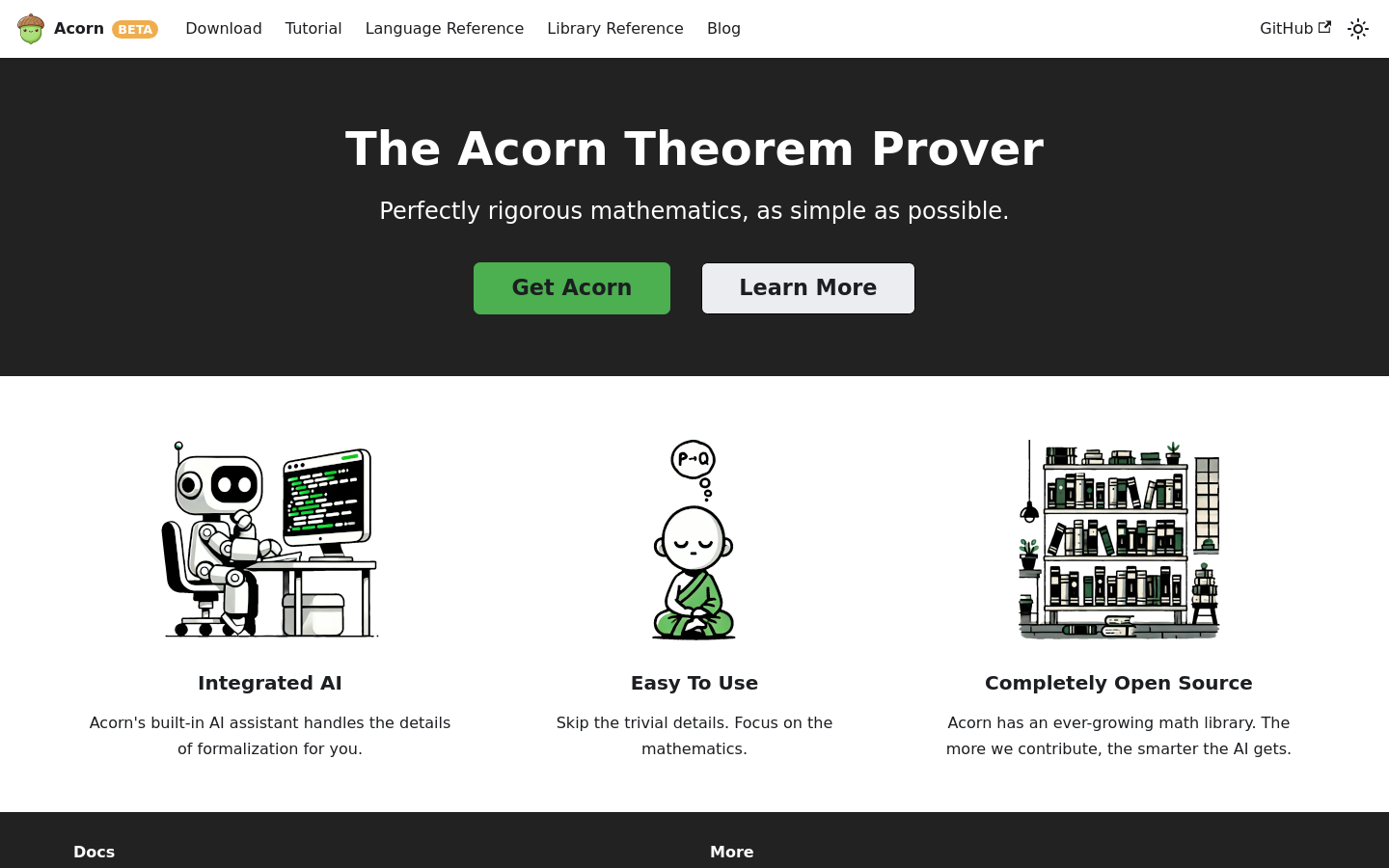 Show HN: Acorn, a theorem prover with built-in AI - Project Screenshot