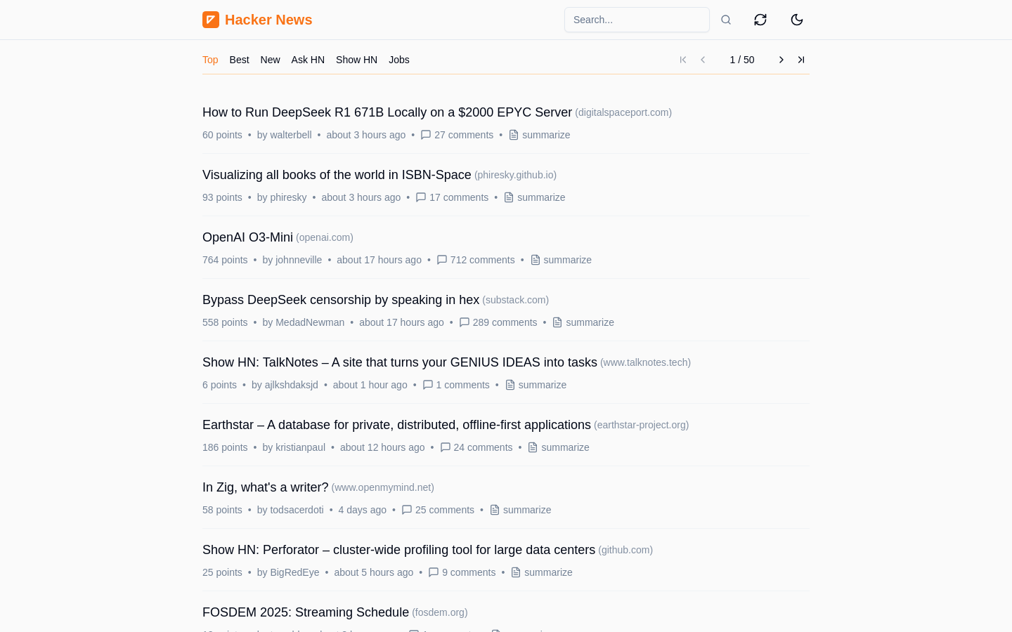 Show HN: Fancy HN – 一个现代化的 Hacker News 客户端，支持实时更新 - 项目截图