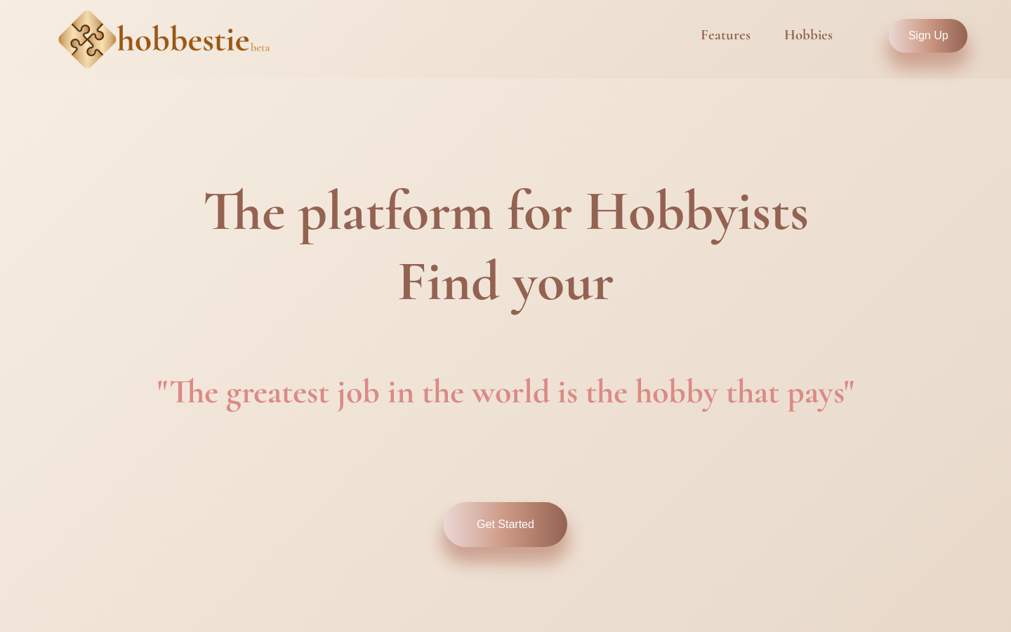 Show HN: Hobbestie - ニッチな趣味を持つ人のためのプラットフォーム - プロジェクトのスクリーンショット