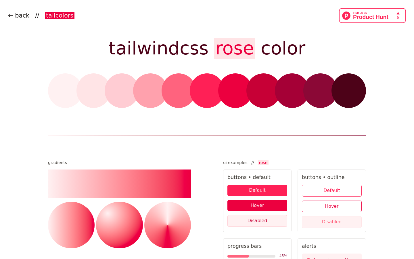 Show HN: 在一个模拟用户界面中预览TailwindCSS颜色 - 项目截图