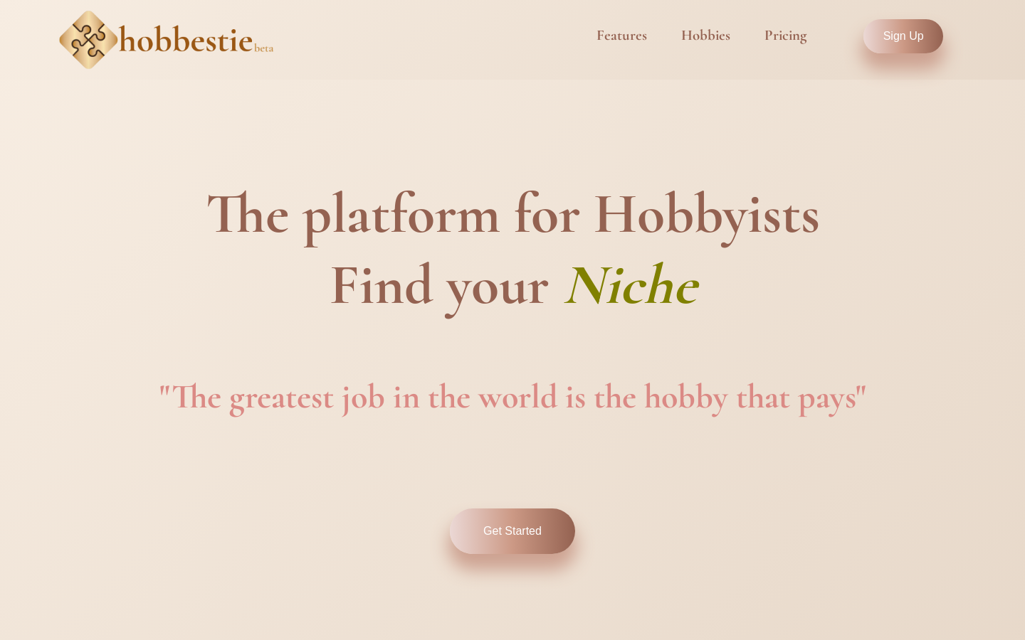 Show HN: Hobbestie – 珍しいニッチ趣味愛好家のためのプラットフォーム - プロジェクトのスクリーンショット