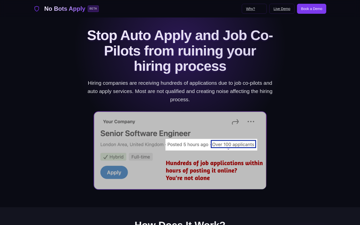 Show HN: No Bots Apply – Protect Your Hiring from Auto Apply Bots - Project Screenshot