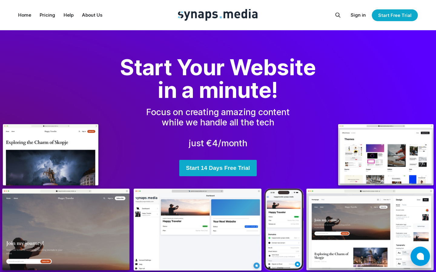 Show HN: Synaps Media – Managed Ghost CMS Hosting - Project Screenshot