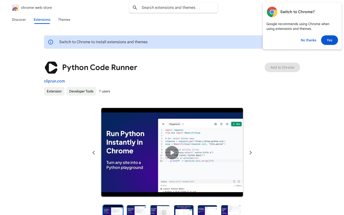 Show HN: Python Code Runner – right-click to execute Python code from any site - Project Screenshot