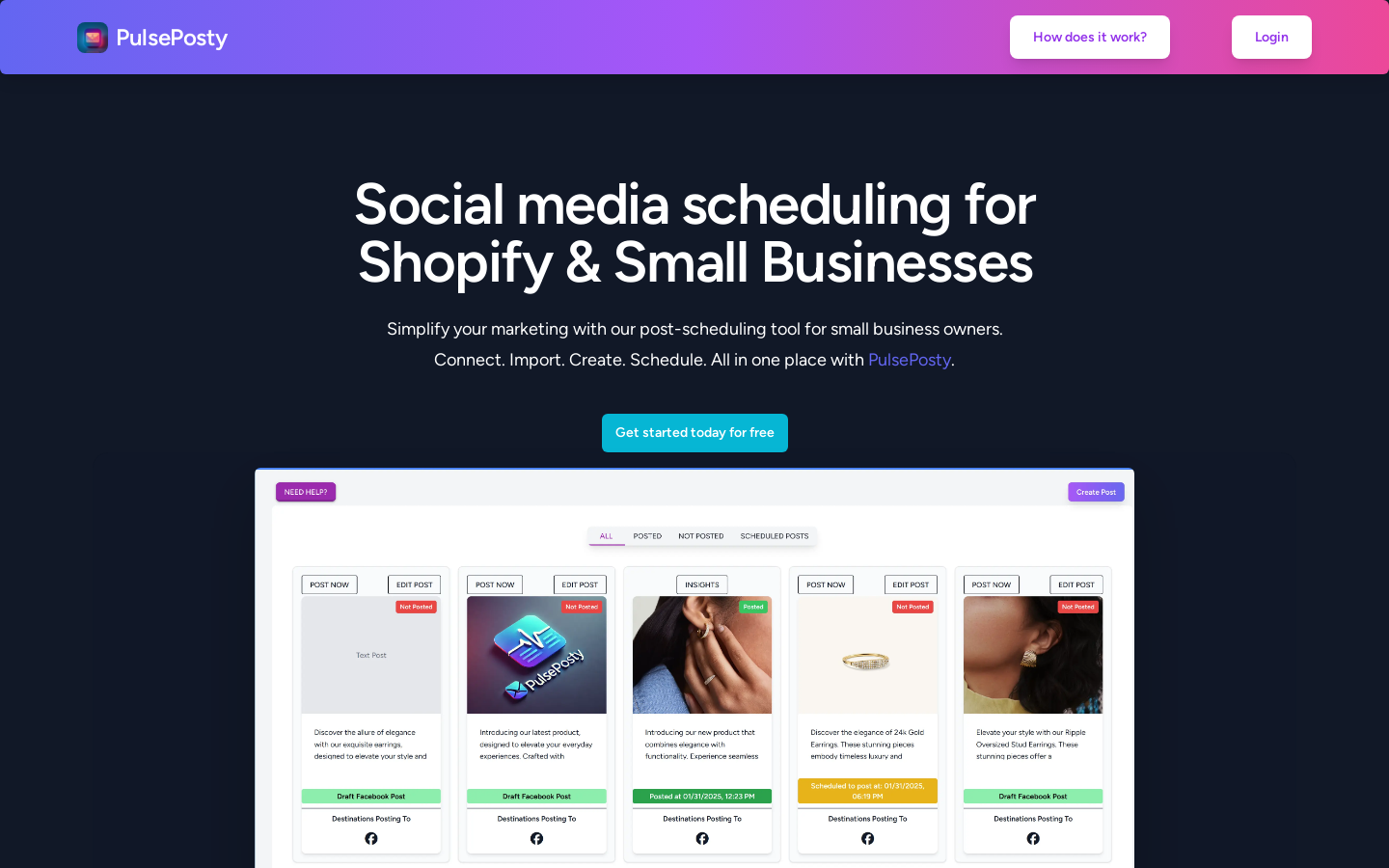 Show HN: PulsePosty – Social Media Post Management App for Brands - Project Screenshot