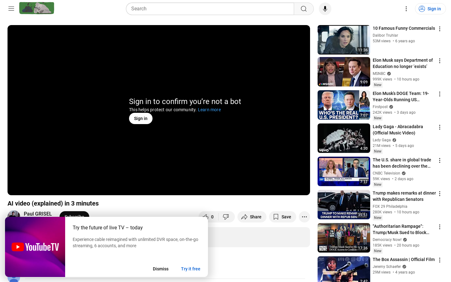 Show HN: AI video (explained) in 3 minutes – Made with VIDEO AI ME - Project Screenshot