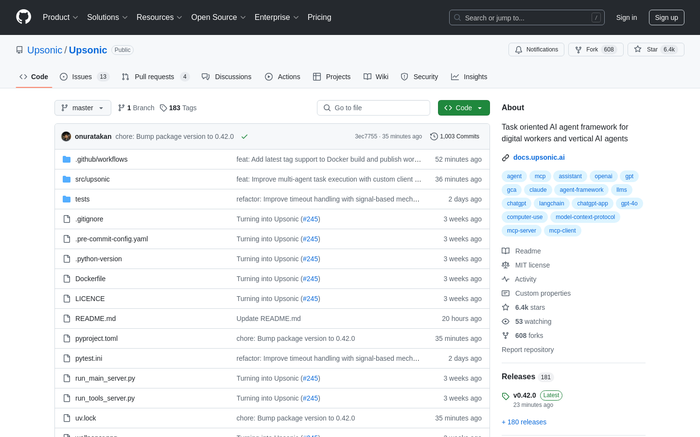 Show HN: Upsonic: An AI agent framework with client-server architecture - Project Screenshot