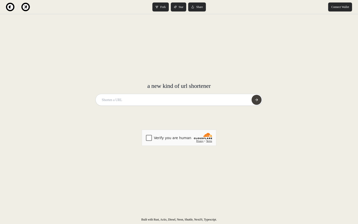 Show HN: Notlink – Fast Url Shortener - Project Screenshot