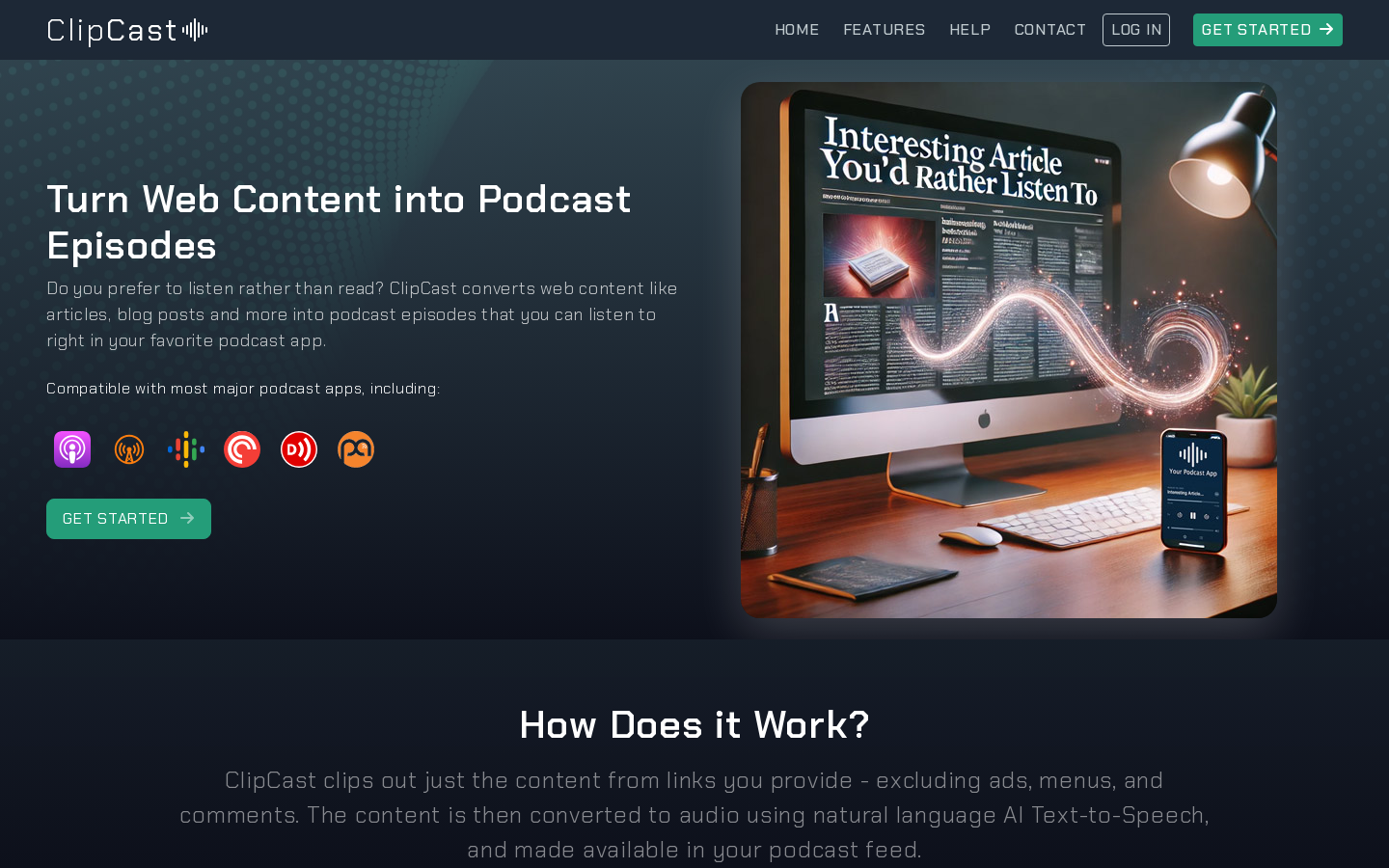 Show HN: Listen to HN Articles in Your Podcast Feed - Project Screenshot