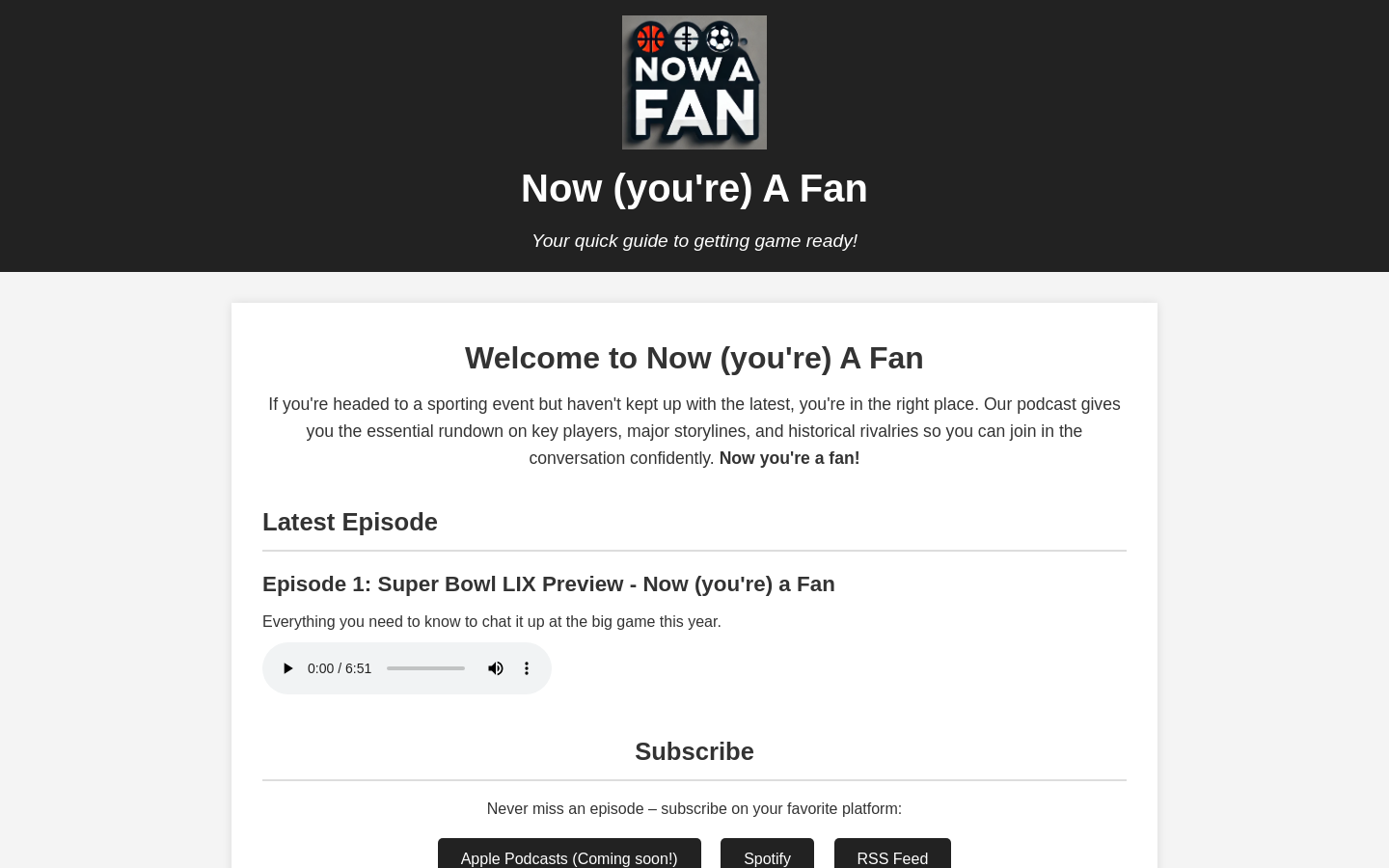 Show HN: 不看橄榄球的人专用的超级碗音频备忘单 - 项目截图