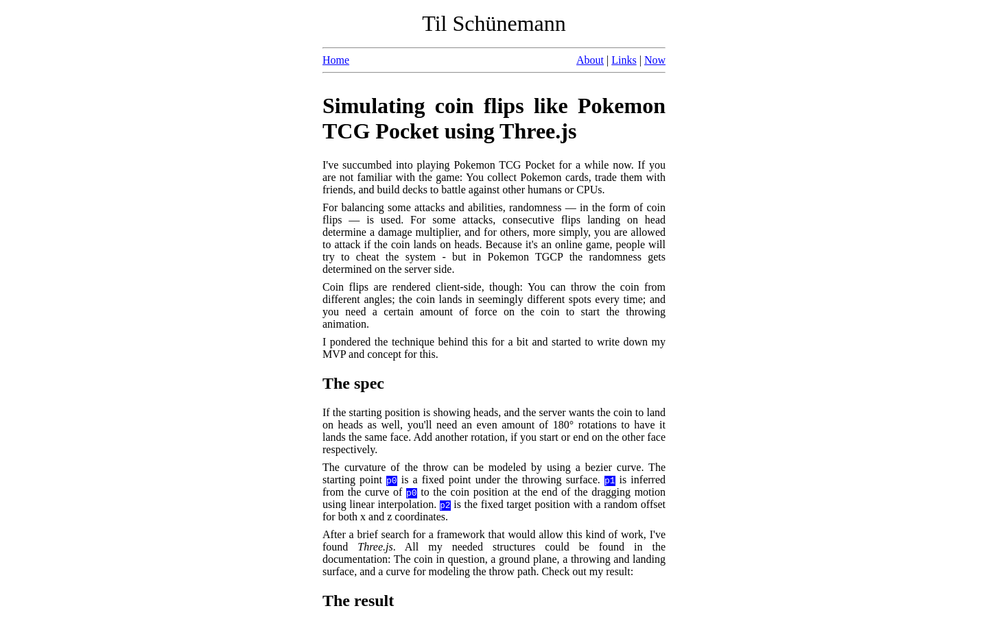 Show HN: Simulating coin flips like Pokemon TCG Pocket using Three.js - Project Screenshot