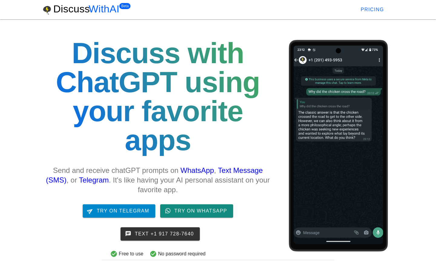 Show HN: WhatsAppやTelegramでChatGPTに音声メッセージを送受信する - プロジェクトのスクリーンショット