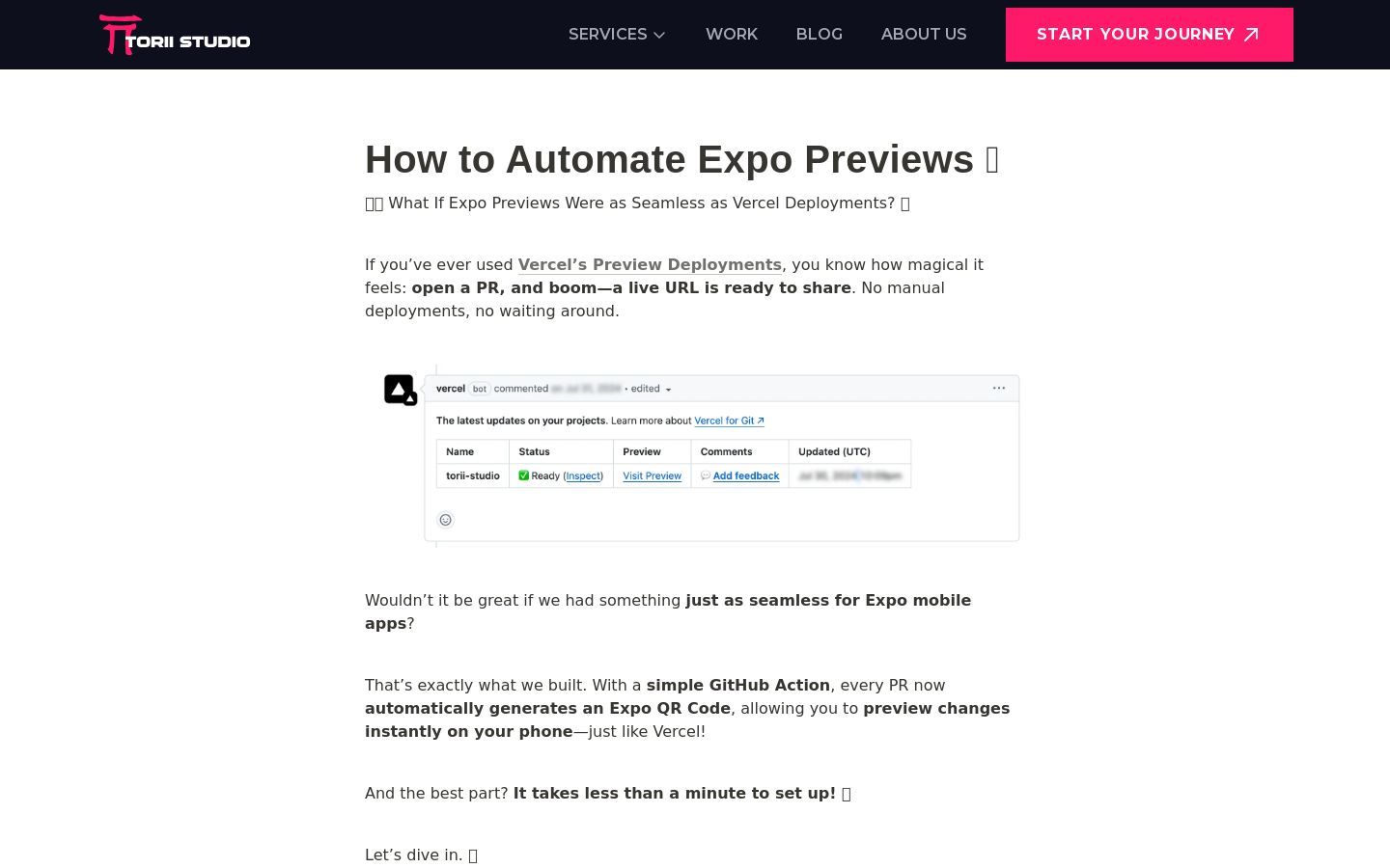 Show HN: GitHub PRでExpo QRコードプレビューを自動化する - プロジェクトのスクリーンショット