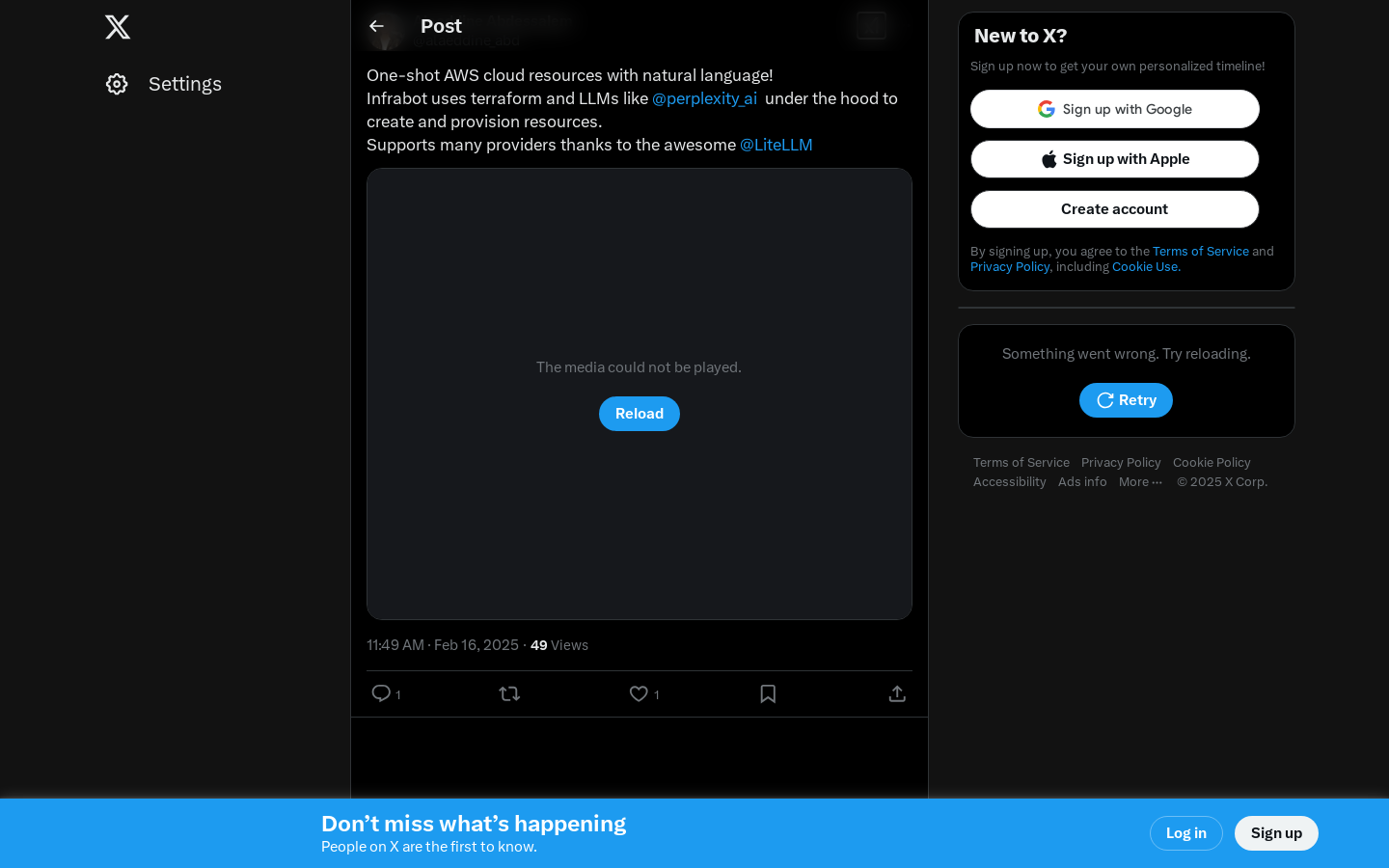 Show HN: Infrabot：自然言語でAWSリソースを作成する - プロジェクトのスクリーンショット