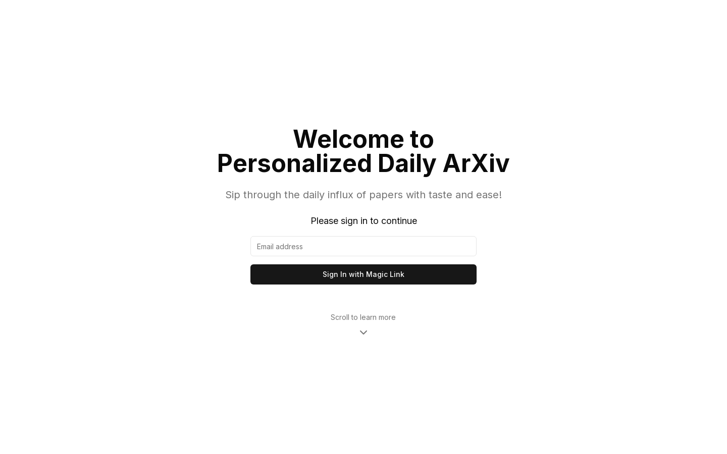 Show HN: 毎日のArXivの発表を読み進めるのに苦労していますか？ - プロジェクトのスクリーンショット
