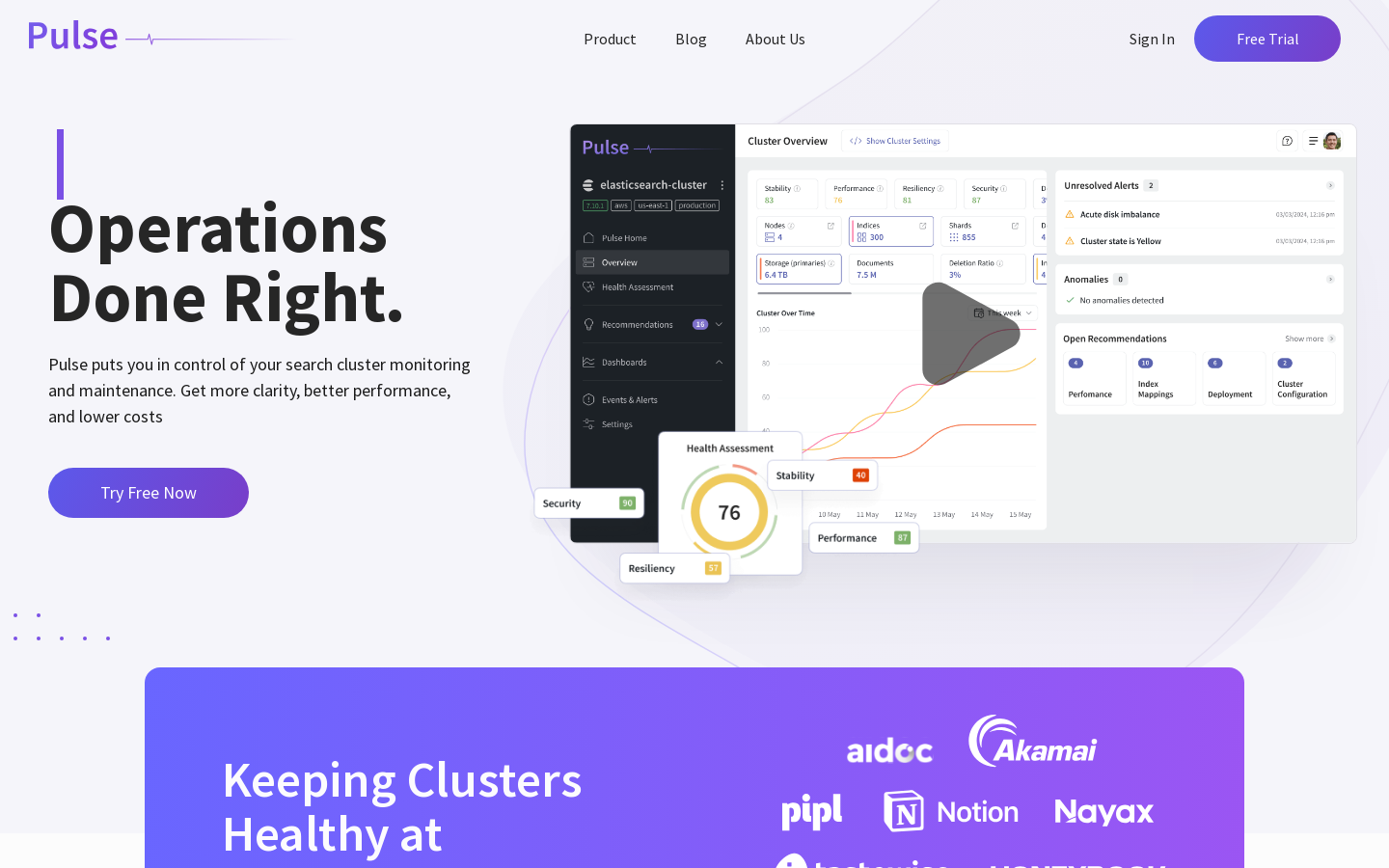 Show HN: Pulse – 维护健康的 OpenSearch 和 Elasticsearch 集群 - 项目截图