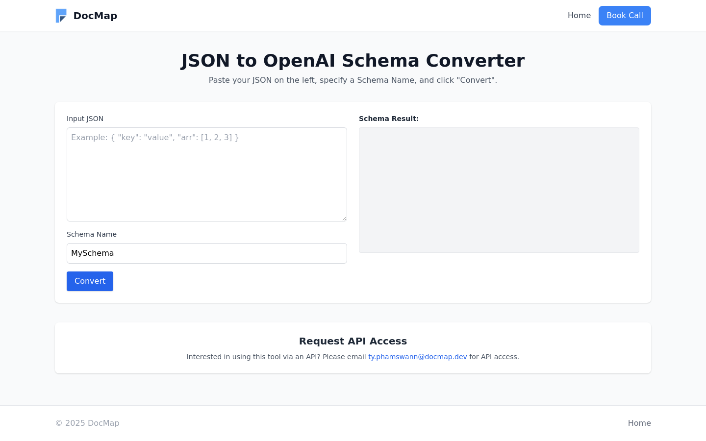 Show HN: 将 JSON 对象转换为 OpenAI 结构化输出模式定义 - 项目截图