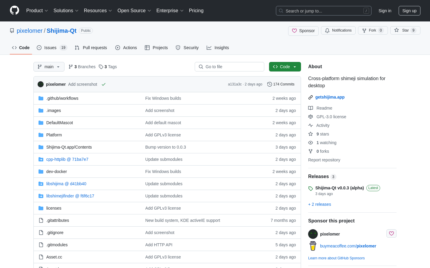 Show HN: Shijima-Qt – Desktop Pets for Linux, macOS and Windows - Project Screenshot