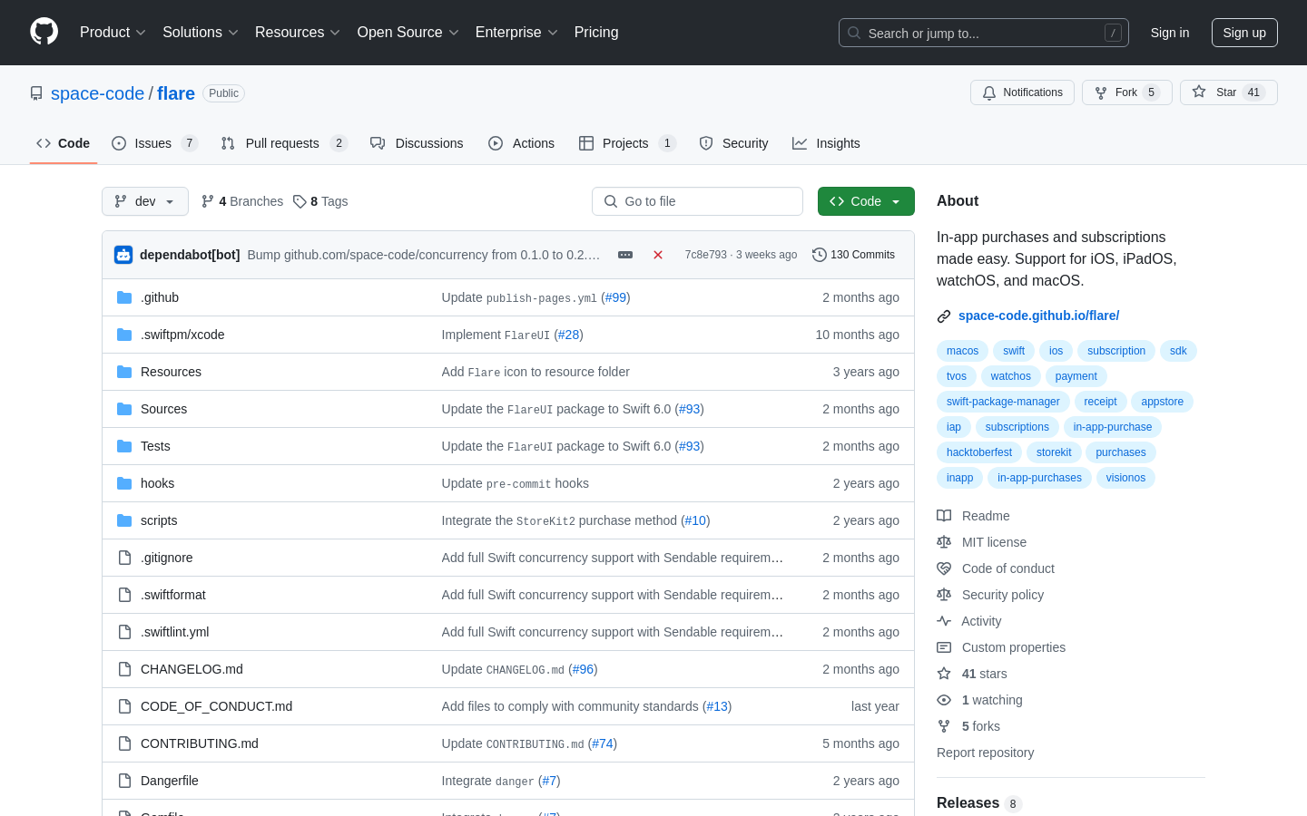 Show HN: Flare – A Swift IAP Wrapper for StoreKit and StoreKit 2 - Project Screenshot