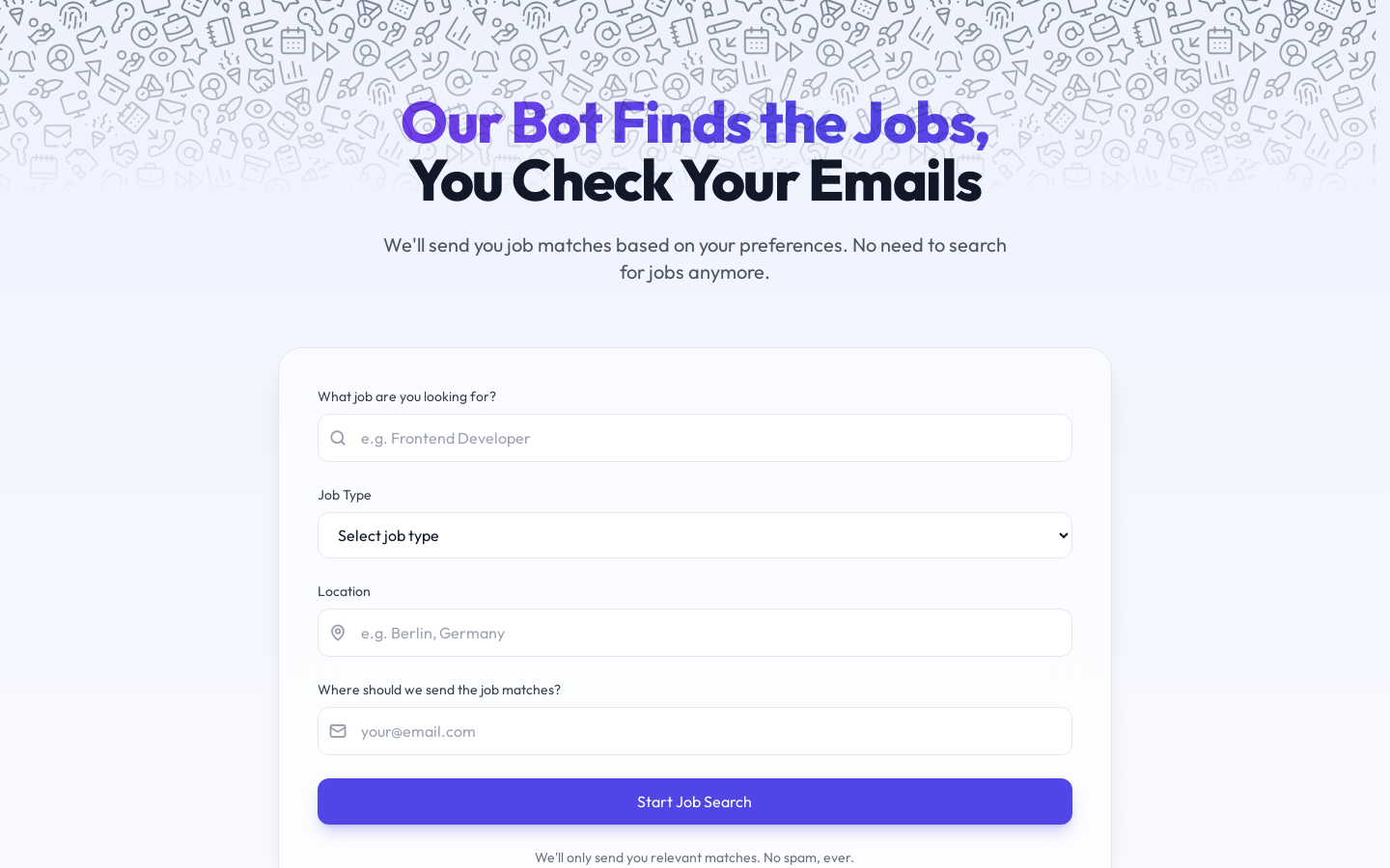 Show HN: I got my first 10 users for a job matching tool - Project Screenshot