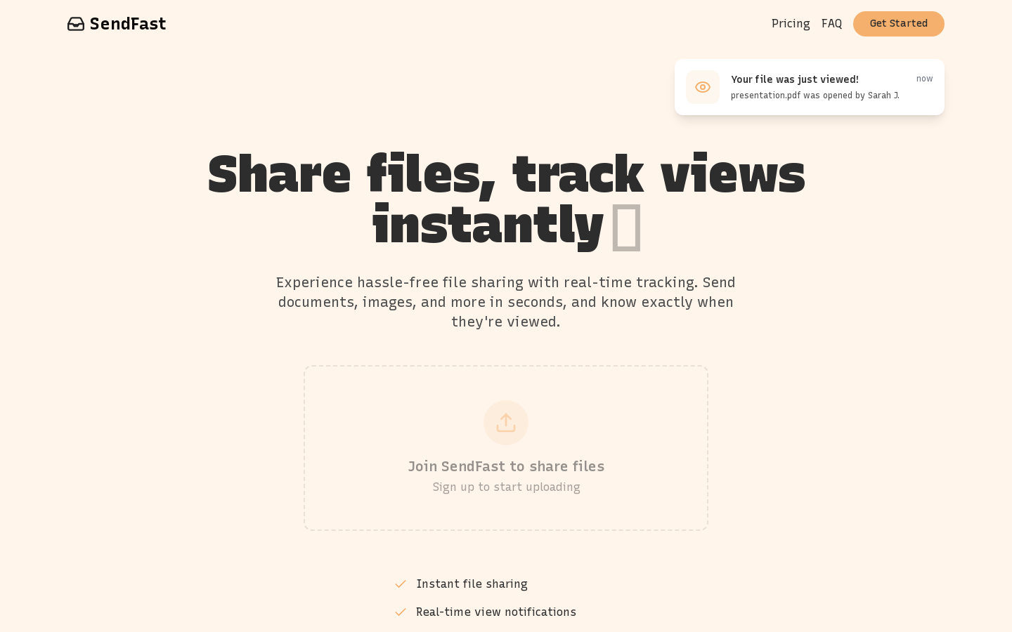 Show HN: I made a dead-simple way to share and track file views - Project Screenshot