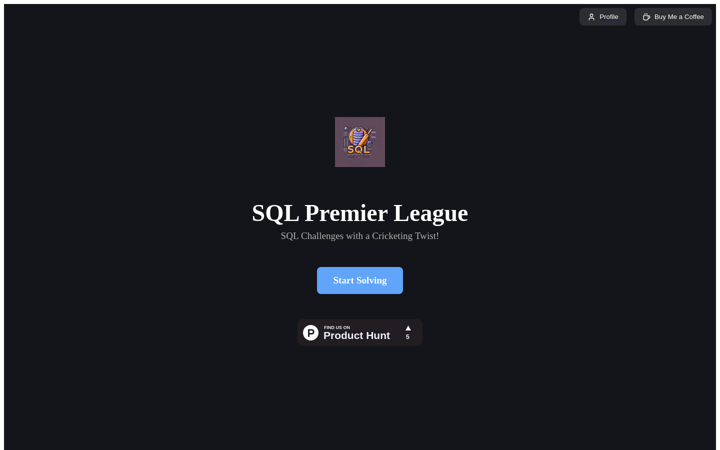 Show HN: SQL Premier League – Learn SQL with Sports Data - Project Screenshot